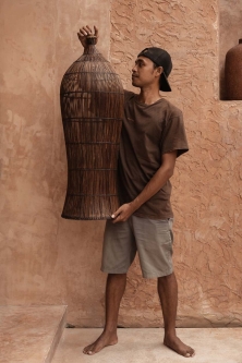 The Oasis Tower Pendant - Dark Walnut - M