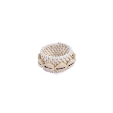 The Rattan Shell Napkin Ring - White