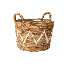 The Banana Stitched Baskets - Natural White - L