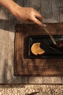 The Colonial Rectangular Placemat - Natural Brown