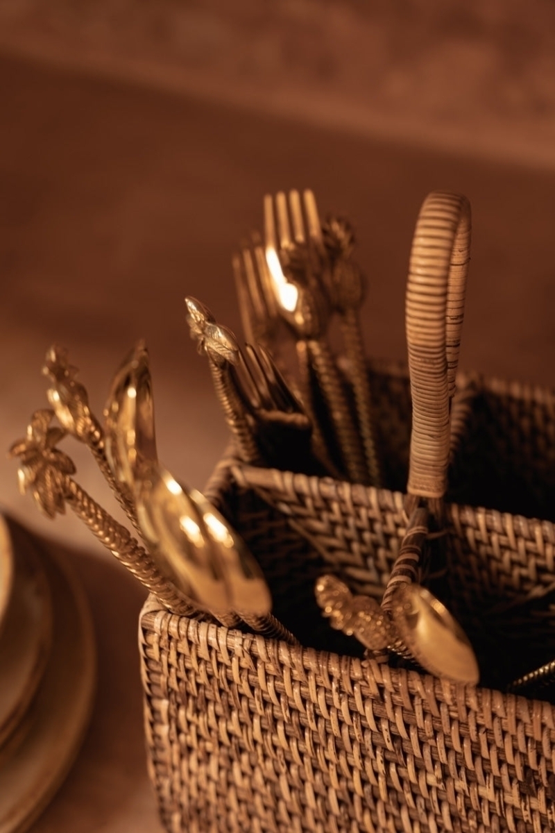 The Rattan Cutlery Caddy N°4 - Natural Brown