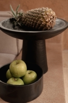 The Burned Cylinder Dish - Black - L