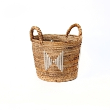 The Banana Stitched Baskets - Natural White - S