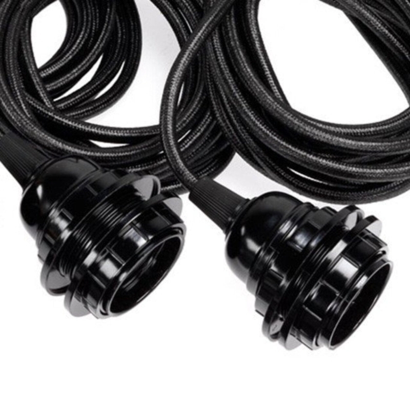 Fitting Lamps Ceiling - Black - 3 Fittings