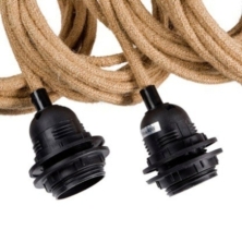 Fitting Lamps Ceiling - Natural Black - 5 Fittings