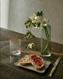 The Lotus Ice Square Plate - Grey Brown - L