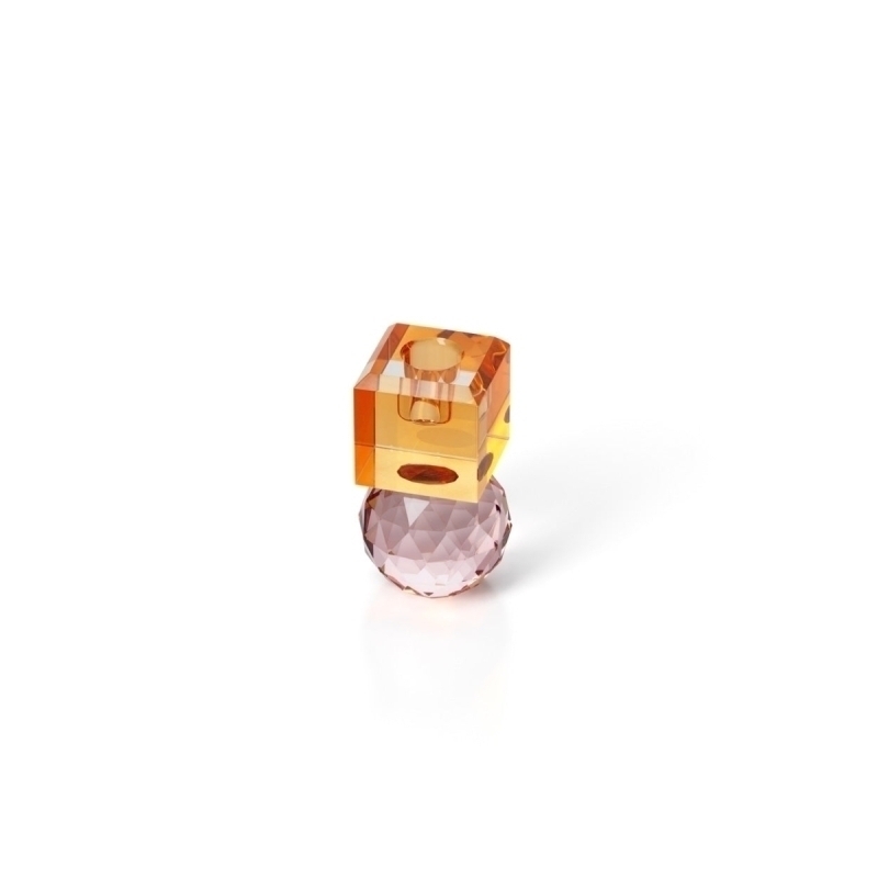 The Citrine & Rose Quartz Candle Holder