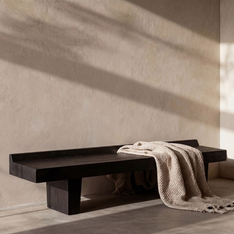 The Center Piece Bench - Dark Walnut