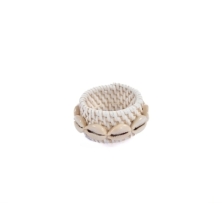 The Rattan Shell Napkin Ring - White