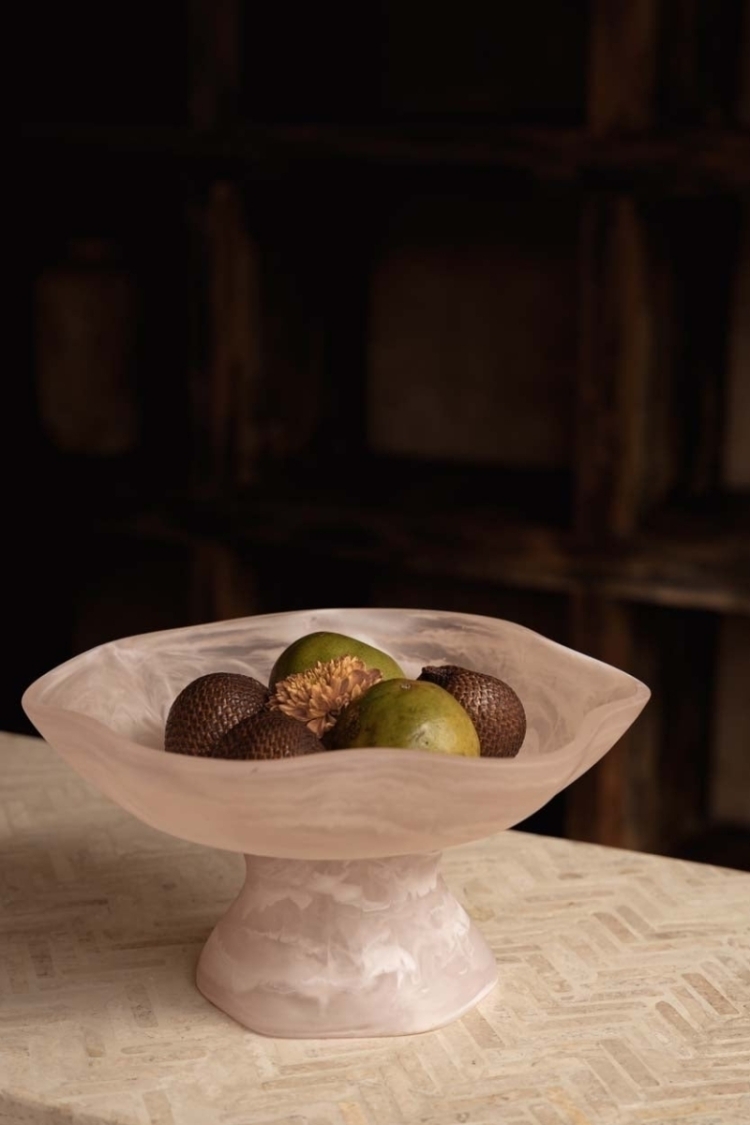 The Resin Organic Fruit Stand - Pink White