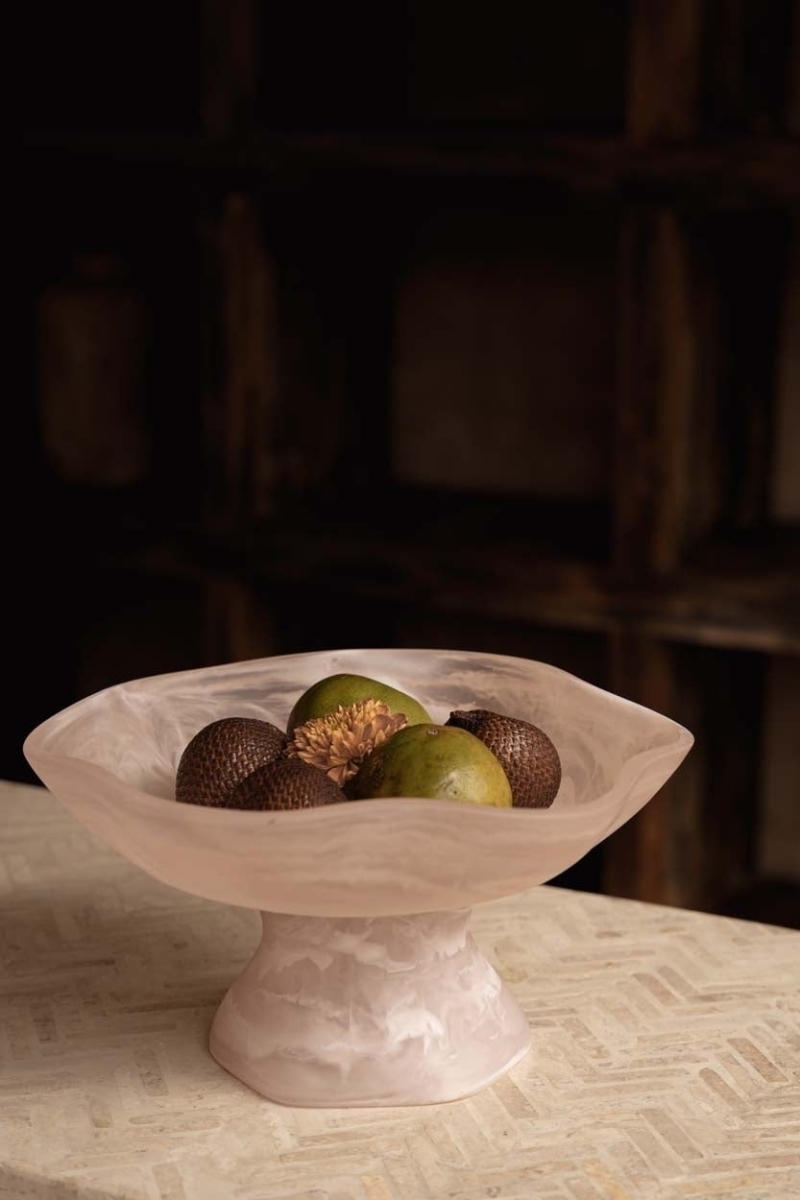 The Resin Organic Fruit Stand - Pink White