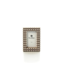 The Diamond Cut Frame - White Brown - 5x7