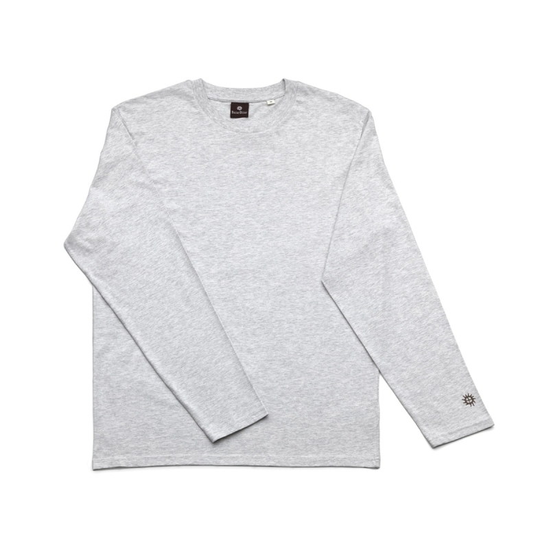 The Checkerboard L/S T-Shirt - Heather Grey - XL