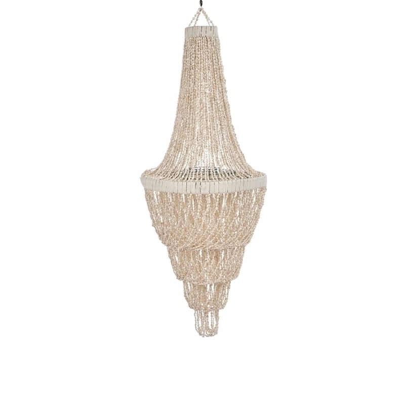 The Ocean Tower Shell Chandelier - Natural - L