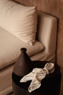 The Provence Napkin - Natural Black White - 45x45