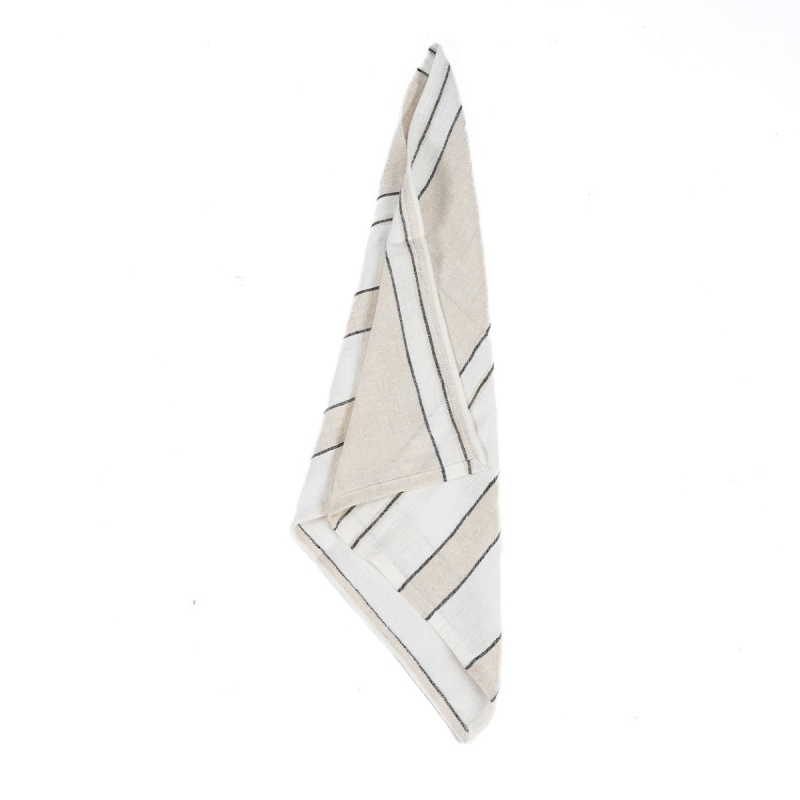 The Provence Napkin - Natural Black White - 45x45