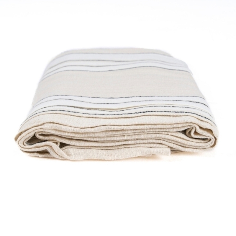 The Provence Tablecloth - Natural Black White - 150x300