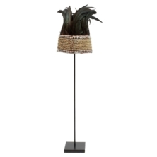 The Papua Feather Hat on Stand - Black