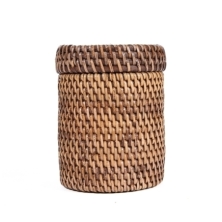 The Rattan Canister - Natural Brown