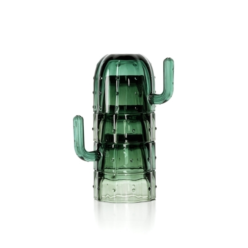The Stack-a-Cactus Glasses - Green - Set of 4