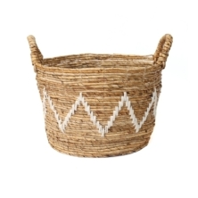 The Banana Stitched Baskets - Natural White - L