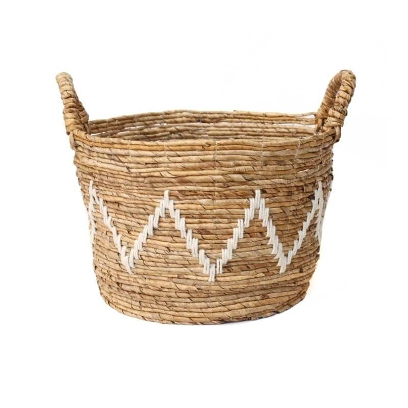 The Banana Stitched Baskets - Natural White - L