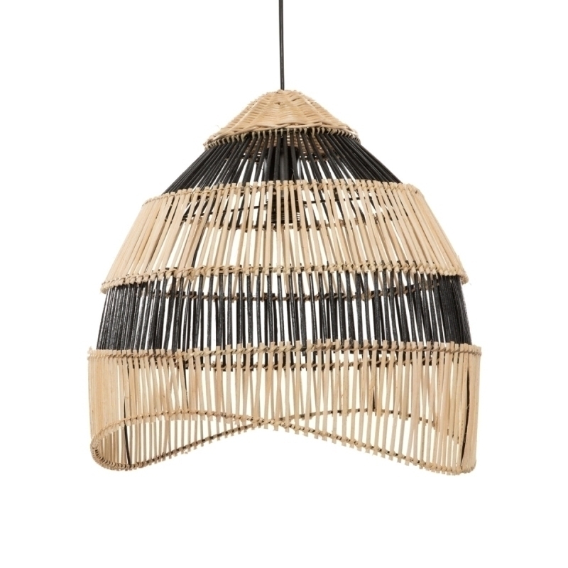 The Striped Pendant - Natural Black - M