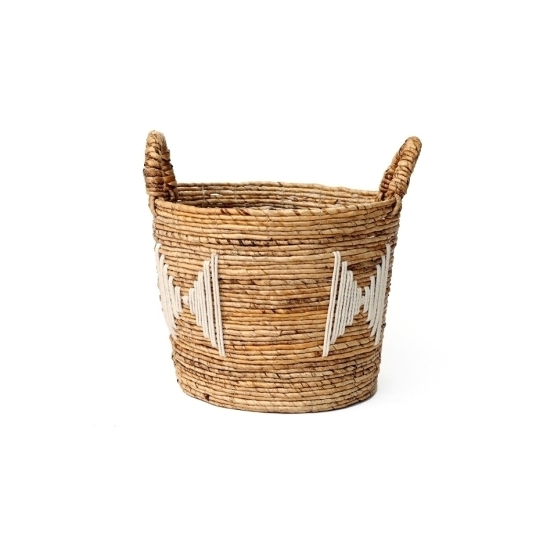 The Banana Stitched Baskets - Natural White - S