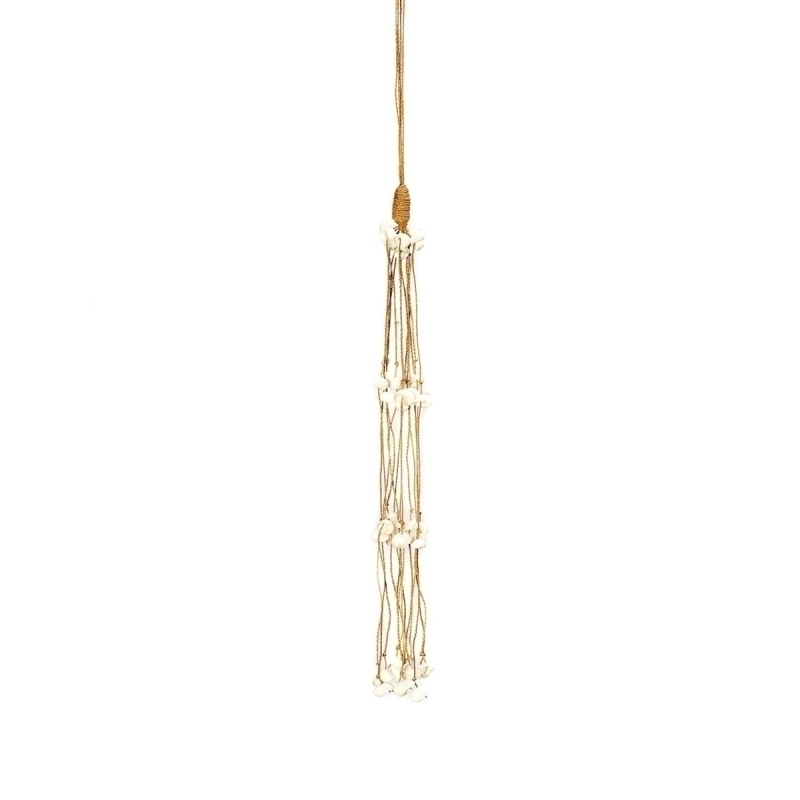 The Long Shell Tassel - White