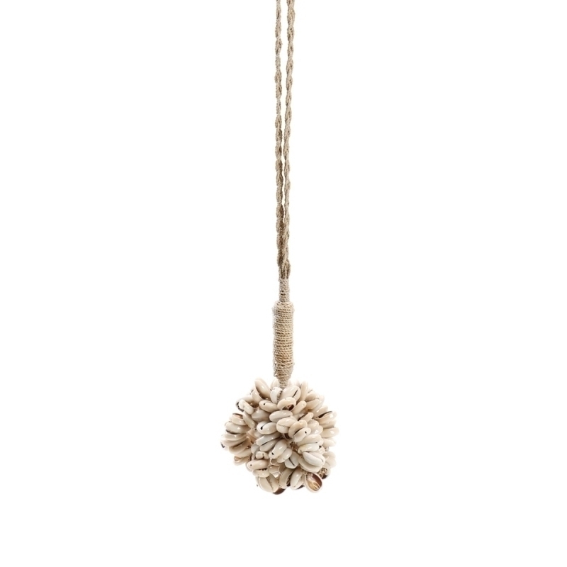 The Door Shell Cowrie Tassel - Natural