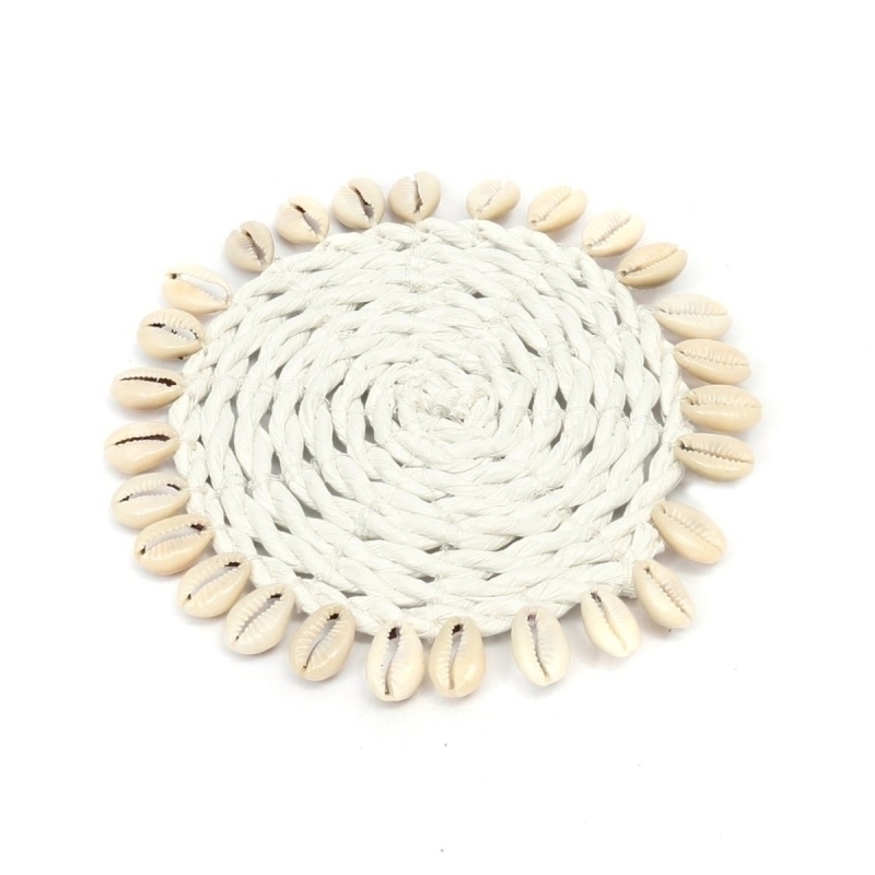The Seagrass Shell Coaster - White