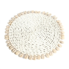 The Seagrass Shell Pan Coaster - White