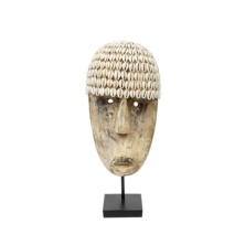 The Cowrie Mask on Stand - Medium