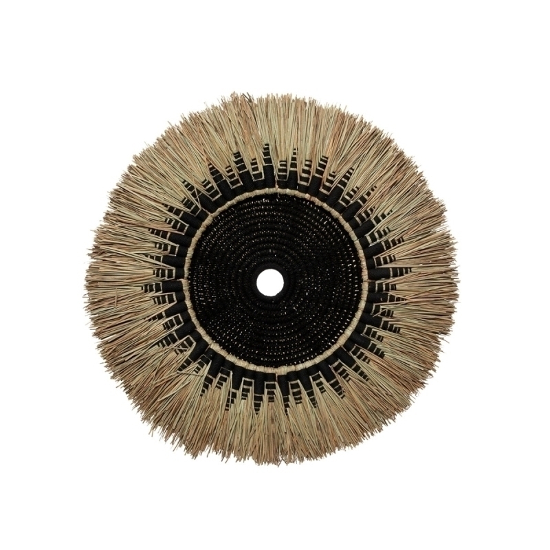 The Raffia Macramé Wall Deco - Black Natural