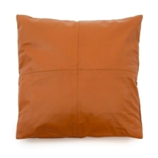 The Four Panel Leather Cushion Cover - Camel - 60x60