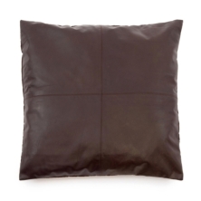 The Four Panel Leather Cushion Cover - Choco - 60x60