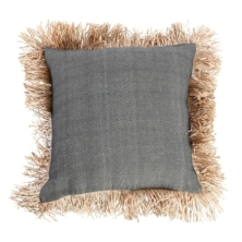 The Cotton Bonita Cushion Cover - Natural Black - 60x60