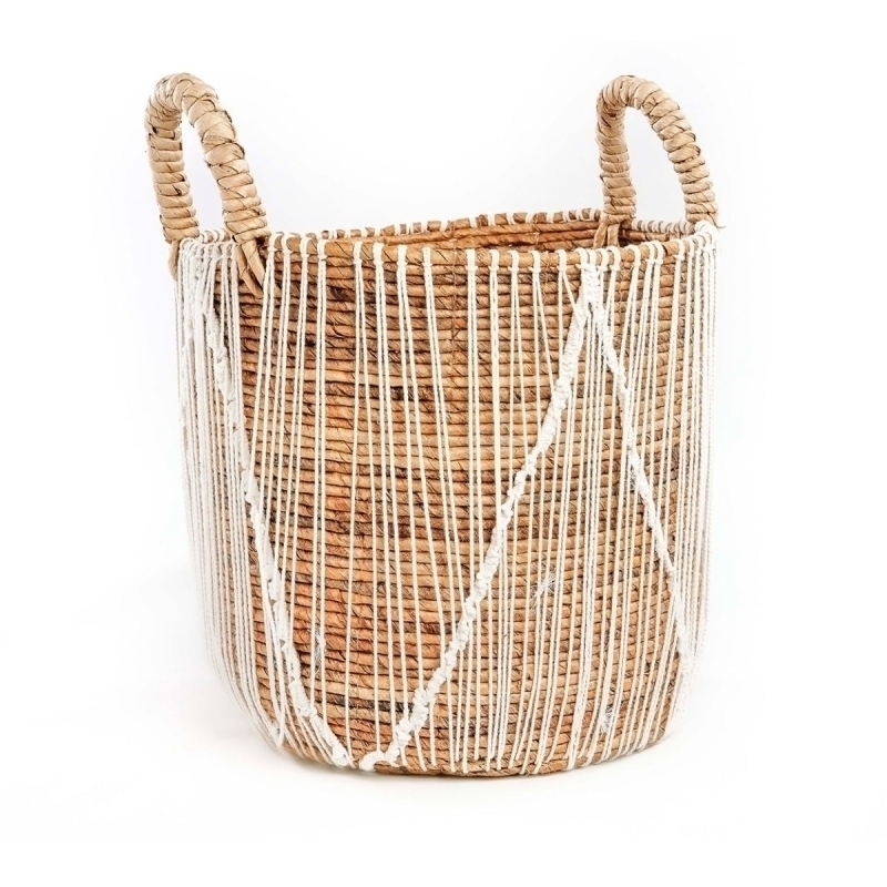 The Straight Stitched Macrame Basket - L
