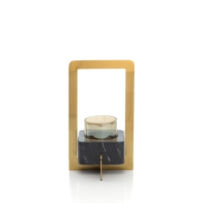 The Marbre d’Or Candle Holder - Gold Black - L