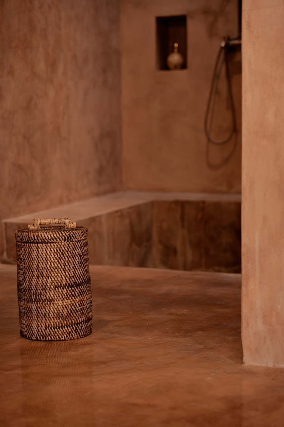 The Rattan Bin High - Natural Brown