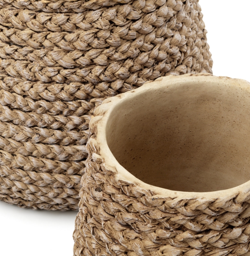 The Fake Braided Planter - Natural - L