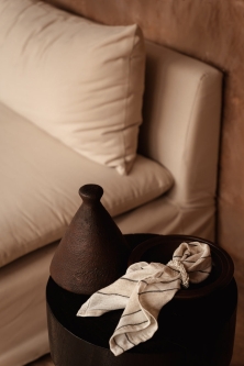 The Provence Napkin - Natural Black White - 45x45