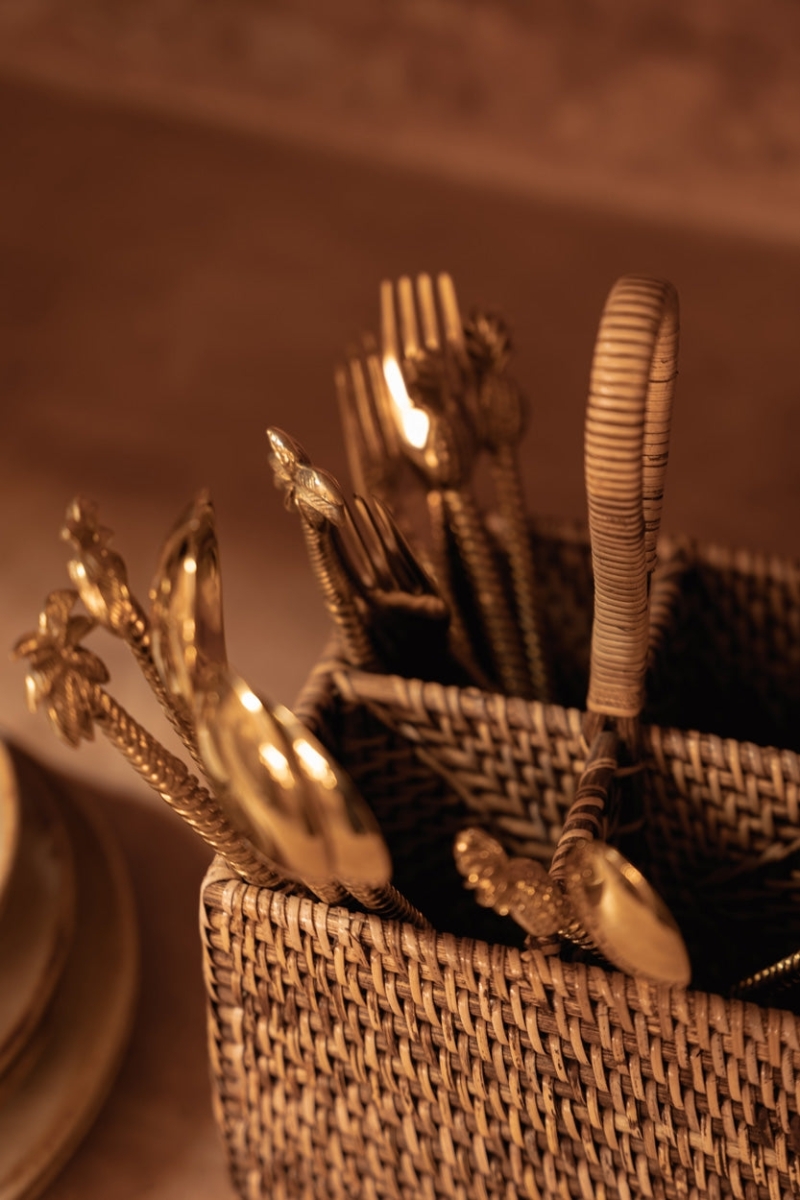 The Rattan Cutlery Caddy N°4 - Natural Brown