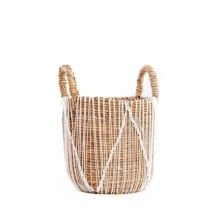 The Straight Stitched Macrame Basket - S