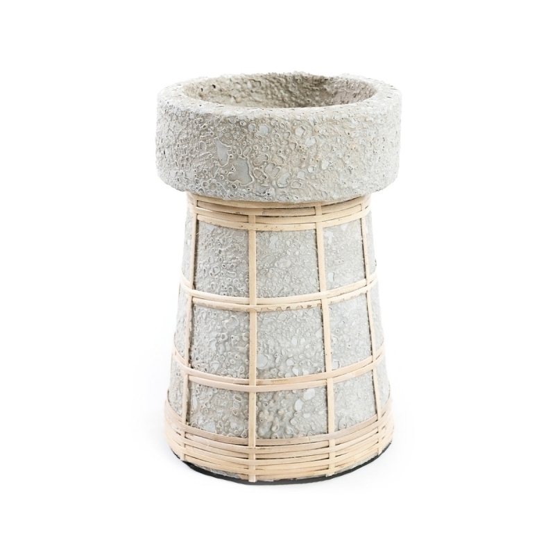 The Serene Candle Holder - Concrete Natural - L
