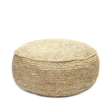 The Raffia Flores Pouffe - Natural