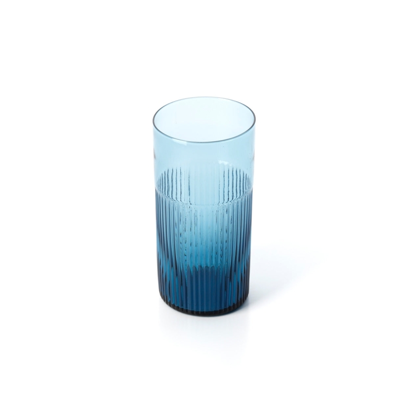 The Azure Rippled High Tumbler - Blue